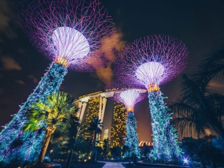 ガーデンズバイザベイからのマリーナベイサンズ