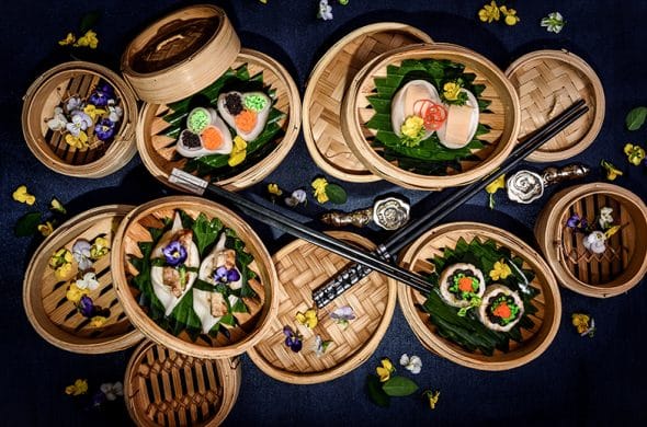 バンヤンツリーバンコクのバイユンレストランの広東料理メニュー