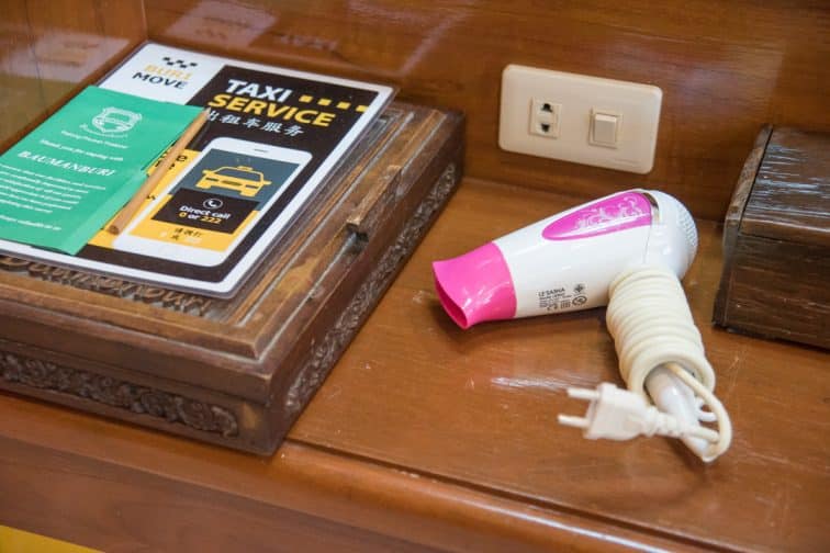 バウマンブリホテルのドライヤー