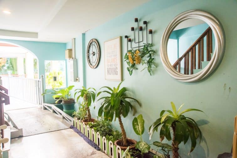 バウマンブリホテルのデザイン性のある廊下