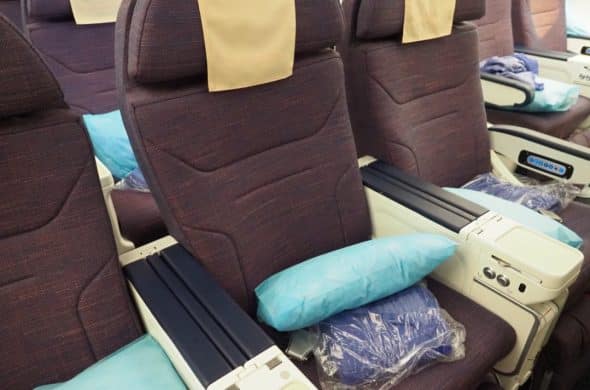 フィリピン航空 A330 プレミアムエコノミークラスの座席