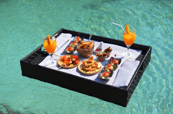 floating breakfast image in boracay crimson