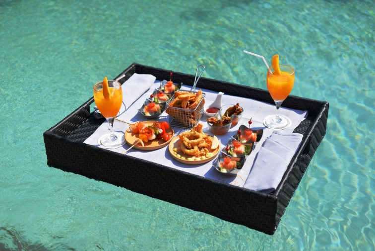 floating breakfast image in boracay crimson