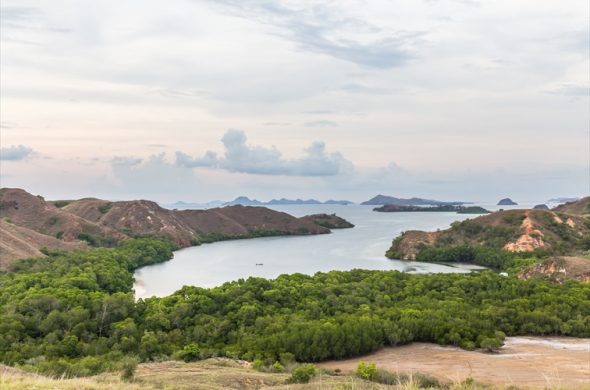 頂上には島々を一望できる展望エリアがある