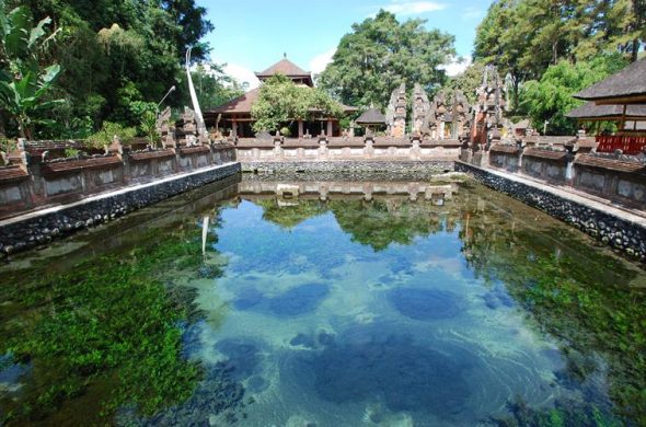 ティルタエンプル寺院の美しい湧き水