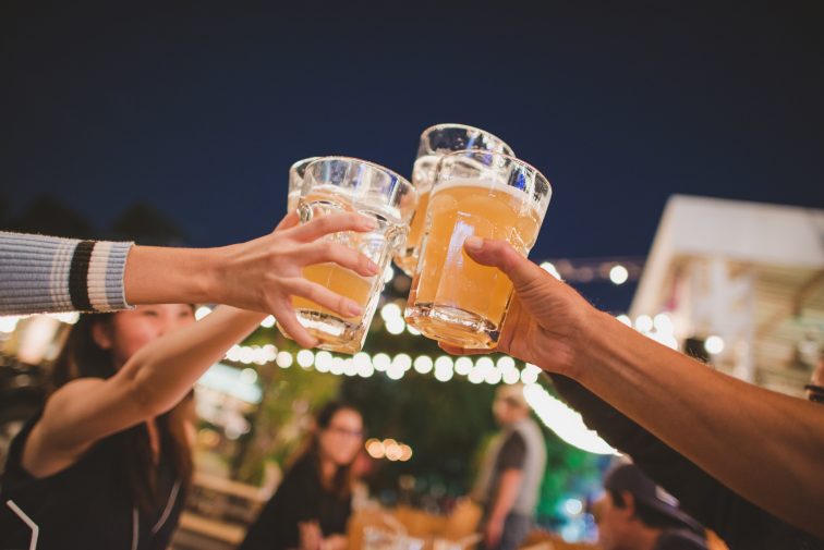 cheers at the beach