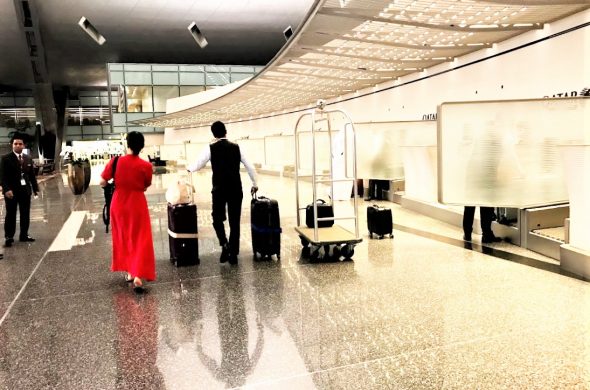 ドーハ空港ビジネスクラスのポーター
