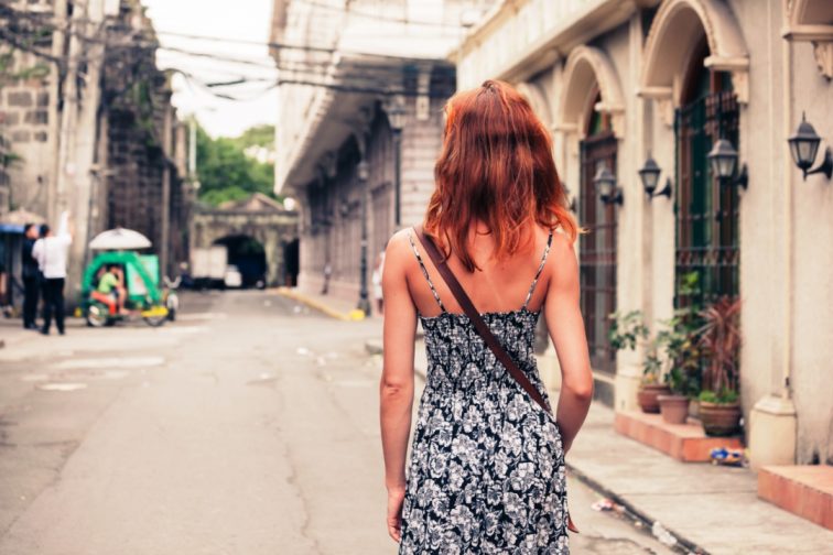 girl walking manila