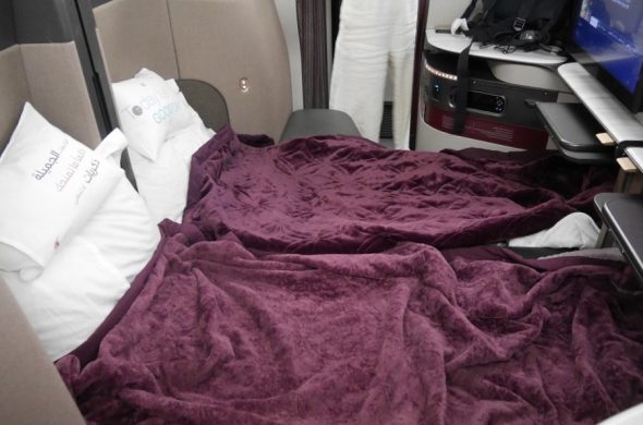 カタール航空Qシートのダブルベット