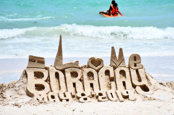boracay beachside sand castles