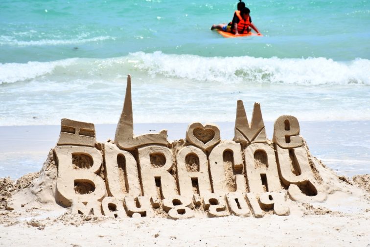 boracay beachside sand castles