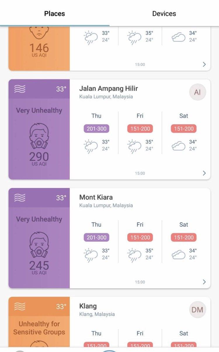大気汚染数値をリアルタイムでチェックできるアプリ「Air Visual」