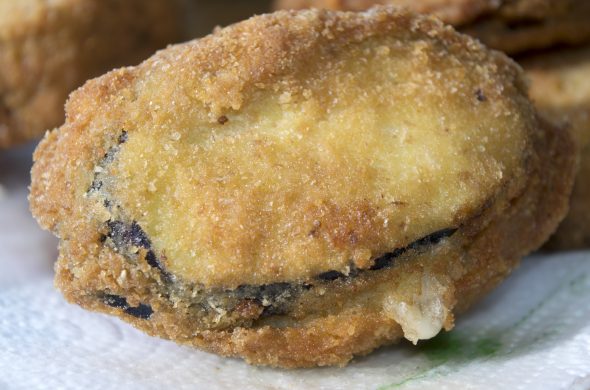 バーカロ メニュー 茄子とハムのはさみ揚げ