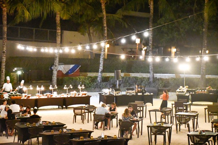 beachside dinner at cebu hotel crimson