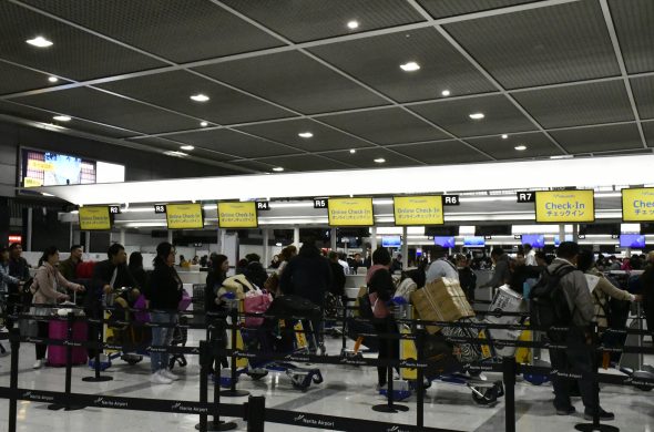 check in counter line