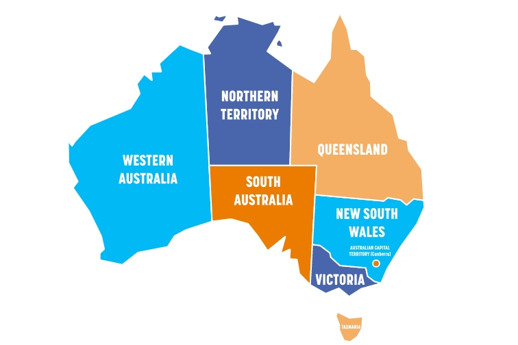 オーストラリア地図