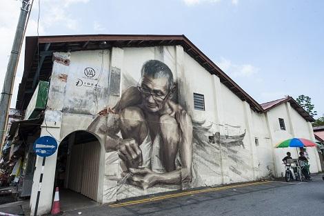 ペナン島のウォールアート