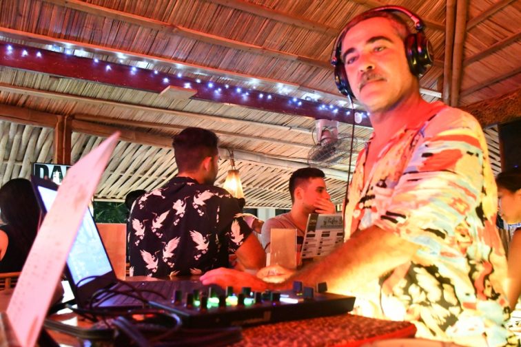 DJ plays music at the bar1
