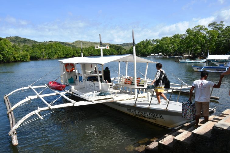 boat transportation to the resort