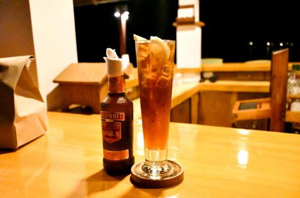 alcohol at the bar