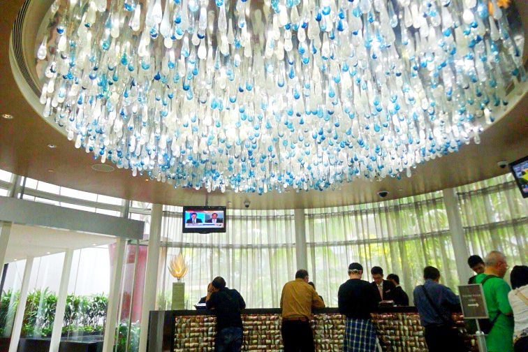 クラブルーム専用のVIPラウンジでチェックイン