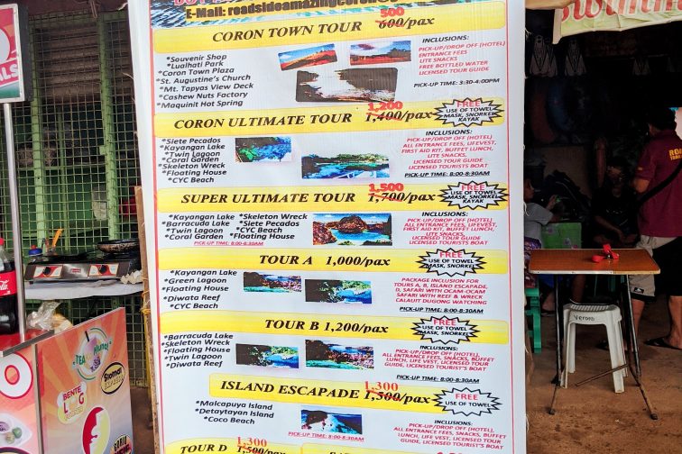 tour price in Coron