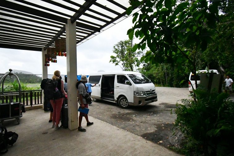 Pickup area at Lio airport