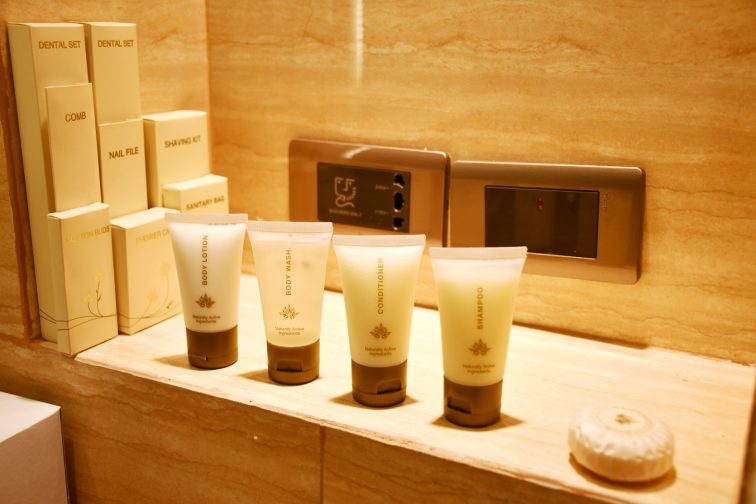 bath kits in the shower room