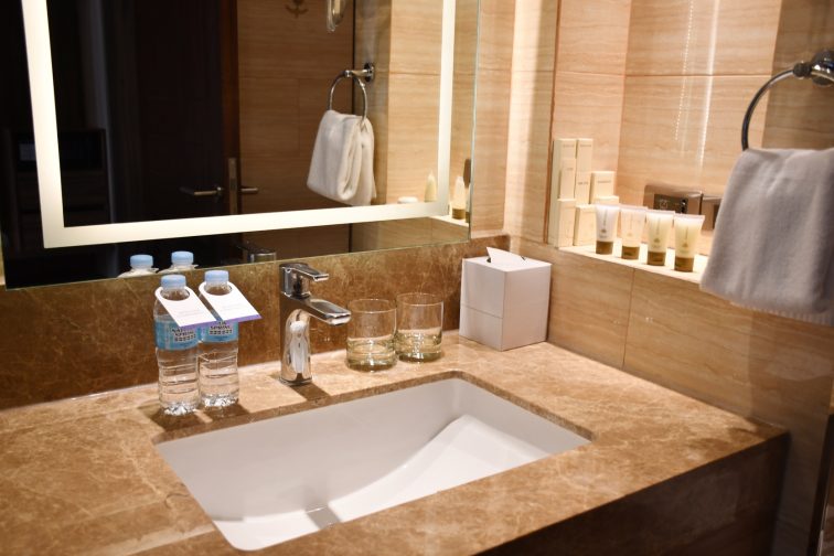 bathroom in delux room