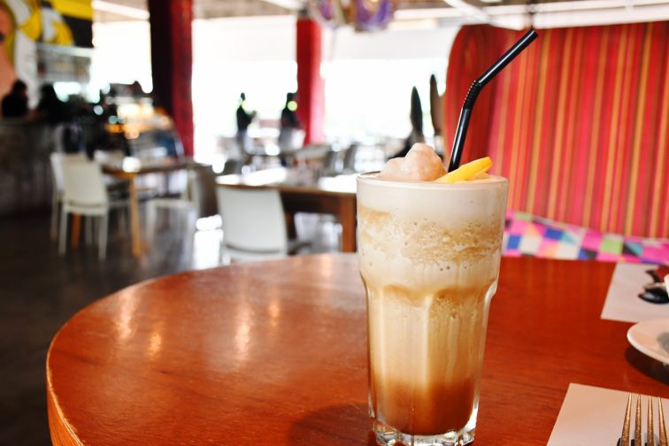 frozen iced tea ordered at the restaurant