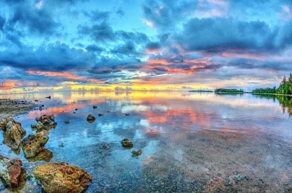 guam sunset on the beach
