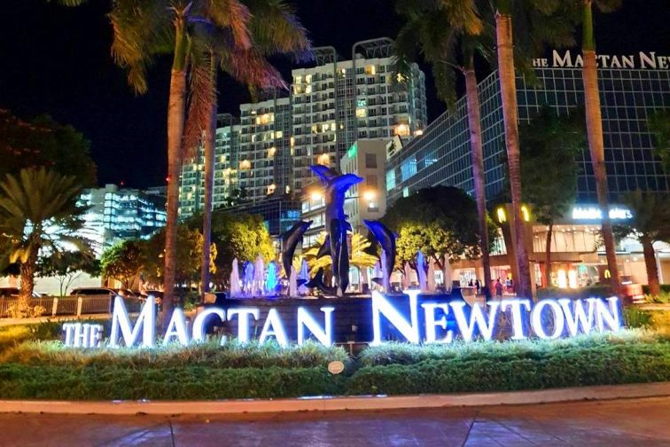 mactan new town at night