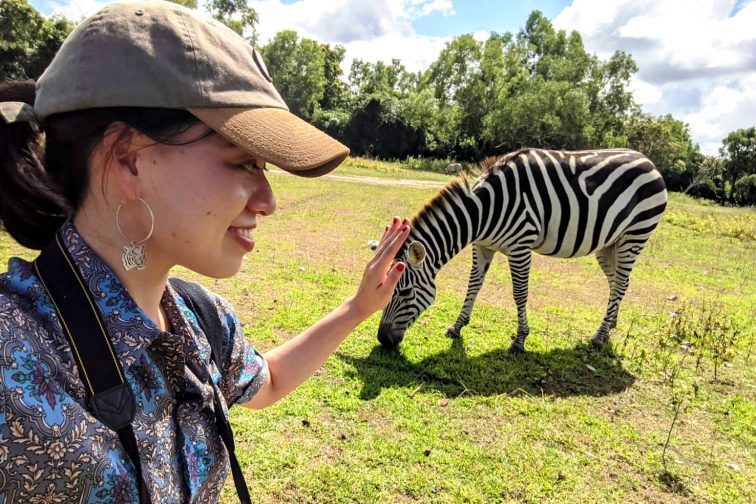 selfie with zebra