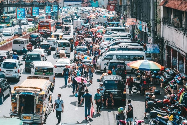 traffic jam in Philippines