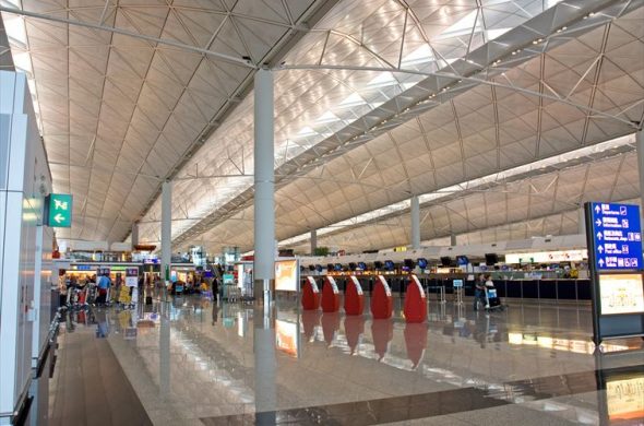 中国路線をたくさん運航している「香港国際空港」
