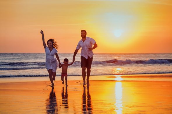 Family trip to beach country