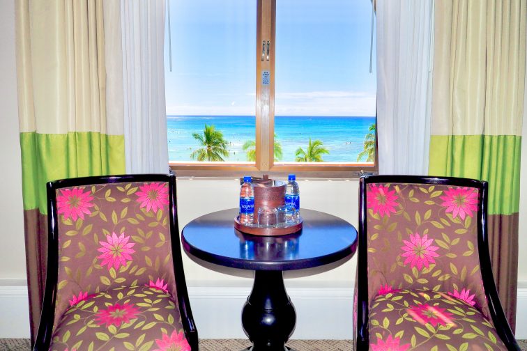 ocean front historic building at royal hawaiian hawaii hotel