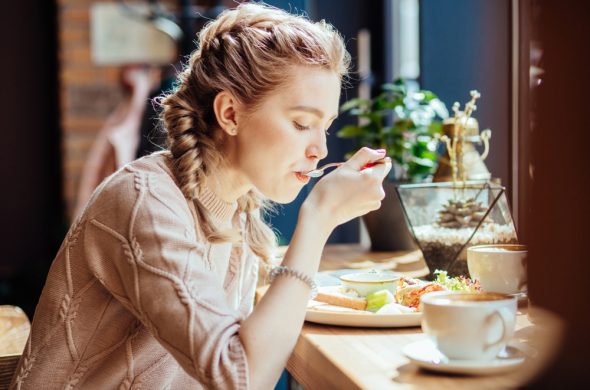 breakfast morning at cafe