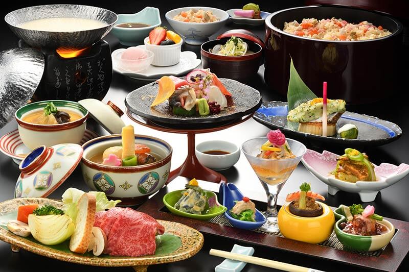 「華月」メニュー一例｜山の神温泉 優香苑