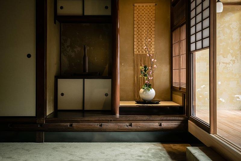 風格のある床の間（柏餅）｜Nazuna 京都 御所