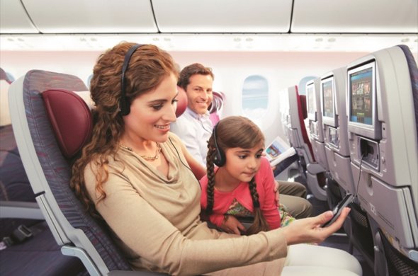 カタール航空のエンターテイメント利用イメージ