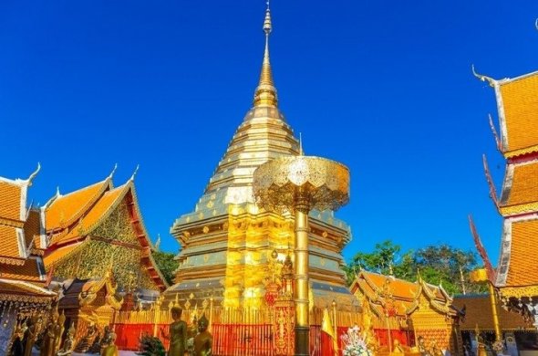 Wat,Phra,That,Doi,Suthep,Or,Golden,Temple,Is,Famous