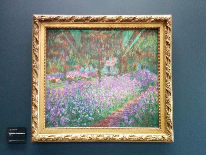 オルセー美術館にてモネの庭の絵画