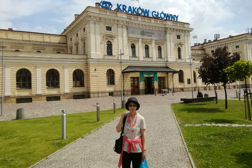 旧クラクフ駅にて