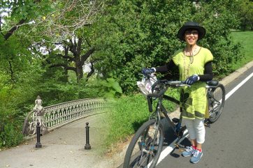 セントラルパークで2人乗り自転車に乗りました！