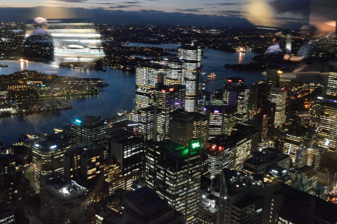 シドニータワーからの夜景。食事もｇｏｏｄ！