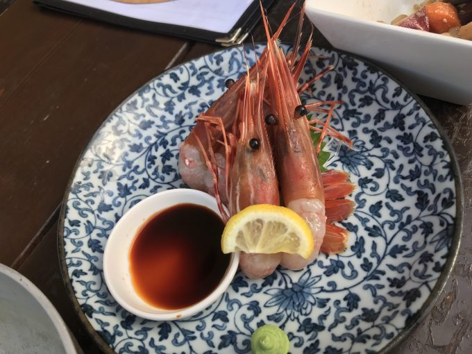 本格的なクルマ海老