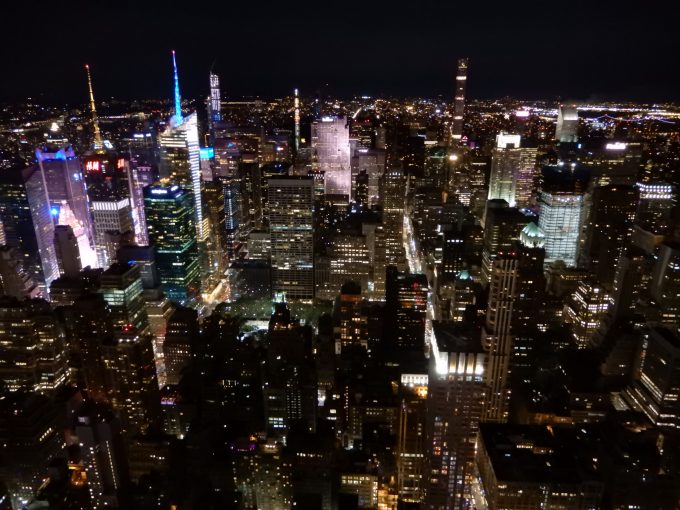 エンパイアステートビル展望台から見る夜景