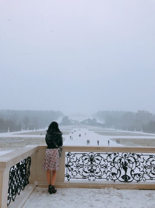 シェーンブルン宮殿は一面雪景色