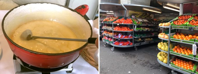 「チーズフォンデュ」と、街中のスーパー